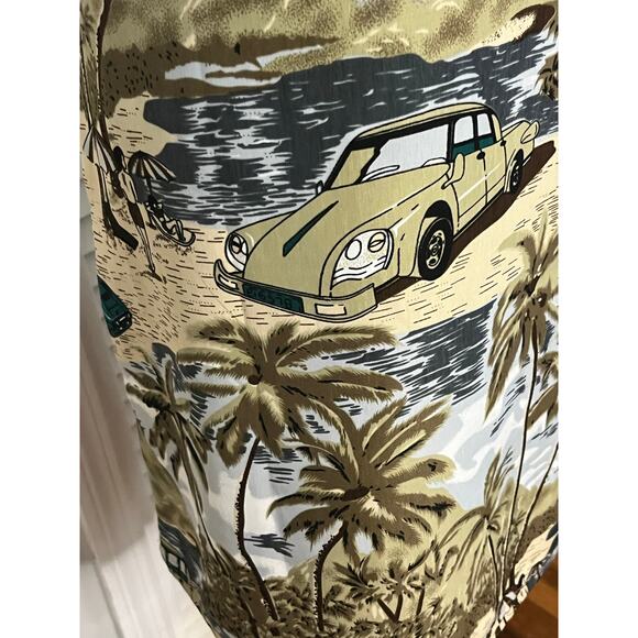 Hawaiian Originals by Basix khaki, Green Midi Beach Resort Wear Sundress Women S - Picture 4 of 6